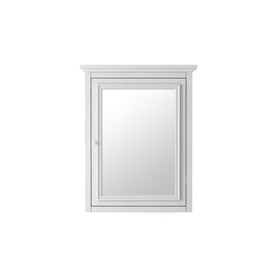 23.82 in. W x 29.50 in. H Framed Rectangular Beveled Edge Bathroom Vanity Mirror in White - Super Arbor
