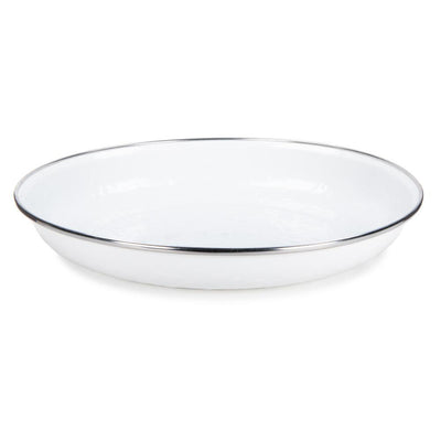 10 in. Solid White Enamelware Pasta Plate (Set of 4) - Super Arbor
