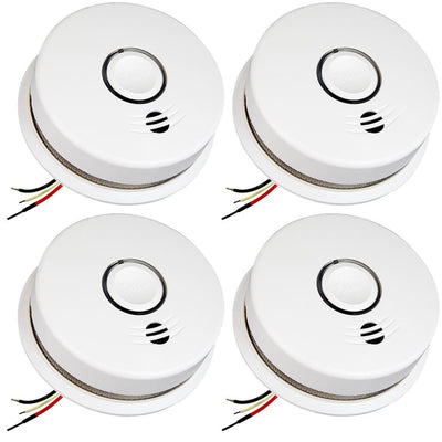 Hardwire Smoke Detector with 10-Year Battery Backup and Intelligent Wire-Free Voice Interconnect (4-pack) - Super Arbor