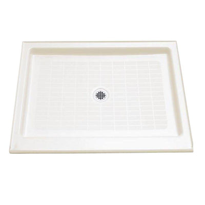 Purist 48 in. x 36 in. Single Threshold Shower Base with Center Drain in White - Super Arbor