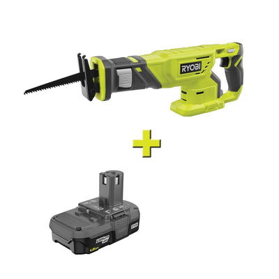 18-Volt ONE+ Cordless Reciprocating Saw with 1.5 Ah Compact Lithium-Ion Battery - Super Arbor