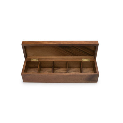 Townhouse 5-Compartment Wood Tea Box - Super Arbor