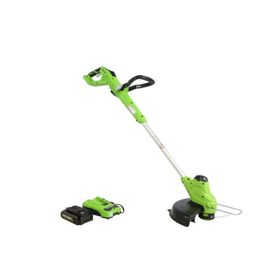 Greenworks 24-Volt 11 in. TORQDRIVE String Trimmer, 2Ah USB Battery and Charger Included ST24B214 - Super Arbor