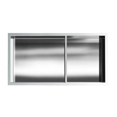 Showroom Series 12 in. x 24 in. Niche with Shelf in Polished Chrome - Super Arbor