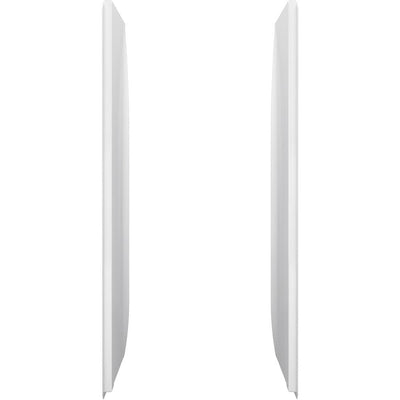 34 in. x 76 in. 2-Piece Direct-to-Stud Alcove Shower End Wall Set in White - Super Arbor