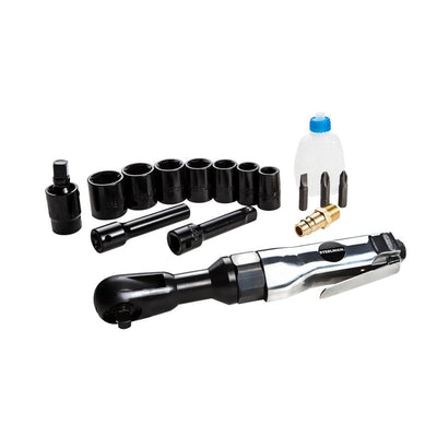 3/8 in. Drive Pneumatic Ratchet Air Tool Set with Sockets and Adapters (16-Piece) - Super Arbor