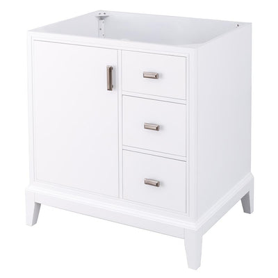 Shaelyn 30 in. W x 21.75 in. D Vanity Cabinet Only in White - Super Arbor