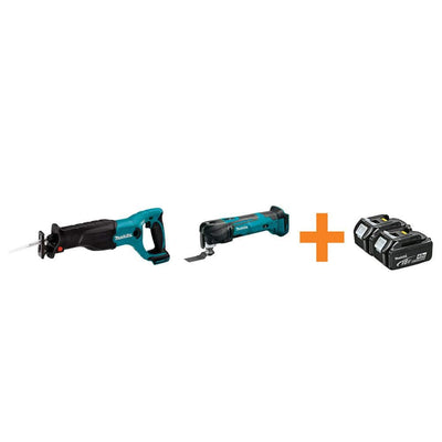 18-Volt LXT Lithium-Ion Cordless Reciprocal Saw and Multi-Tool with Free 4.0Ah Battery (2-Pack) - Super Arbor