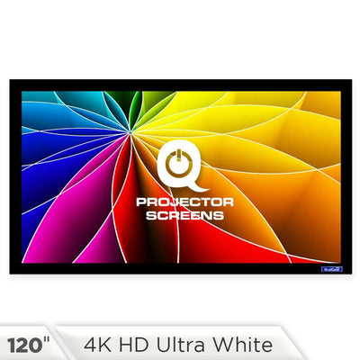 Fixed Frame Projector Screen - 16:9, 120 in. 4K HD Ultra White 1.2 Gain - Super Arbor