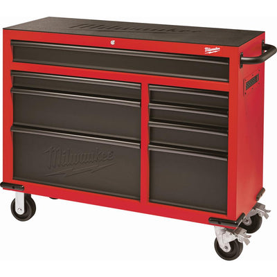 46 in. 8-Drawer Roller Cabinet Tool Chest in Red/Black Textured - Super Arbor