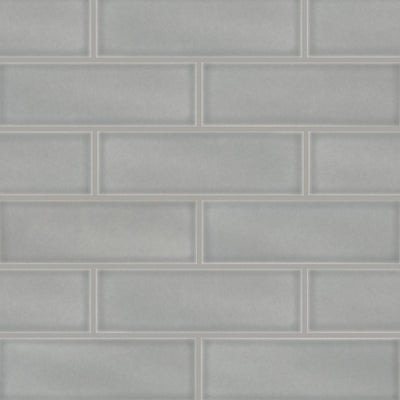 MSI Morning Fog 3 in. x 6 in. Handcrafted Glossy Ceramic Gray Subway Tile (1 sq. ft. / case) - Super Arbor