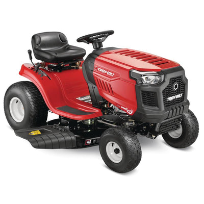 Troy-Bilt Pony 42 in. 439 cc Auto-Choke Engine 7-Speed Manual Drive Gas Riding Lawn Tractor with Mow-in-Reverse (CA Compliant) - Super Arbor