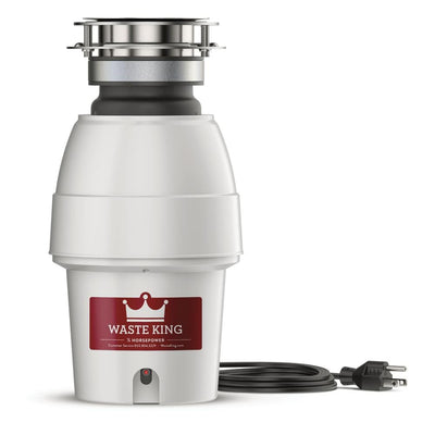 Waste King Legend Series 1/2 HP Professional 3-Bolt Mount Continuous Feed Garbage Disposal