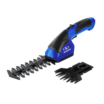 Sun Joe 7.2-Volt Cordless Electric 2-in-1 Grass Shear and Hedge Trimmer, Blue - Super Arbor