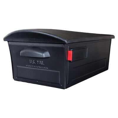 Mailsafe Large, Plastic, Locking, Post Mount Mailbox, Black - Super Arbor