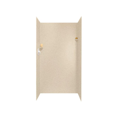 36 in. x 36 in. x 72 in. 3-Piece Easy Up Adhesive Alcove Shower Surround in Bermuda Sand - Super Arbor