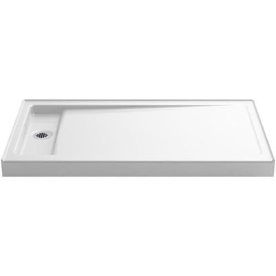 Bellwether 60 in. x 34 in. Single Threshold Shower Base in White - Super Arbor