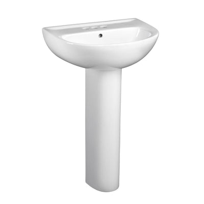 American Standard Evolution Pedestal Combo Bathroom Sink with 4 in. Centers in White - Super Arbor