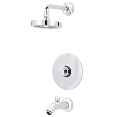 Elba Pressure Balance Single-Handle 1-Spray Tub and Shower Faucet in Chrome (Valve Included) - Super Arbor