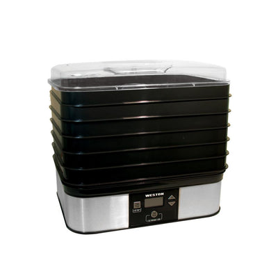 6-Tray Black Food Dehydrator with Temperature Sensor - Super Arbor