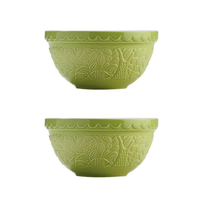 In The Forest Hedge Hog Green Mixing Bowl (Set of 2) - Super Arbor