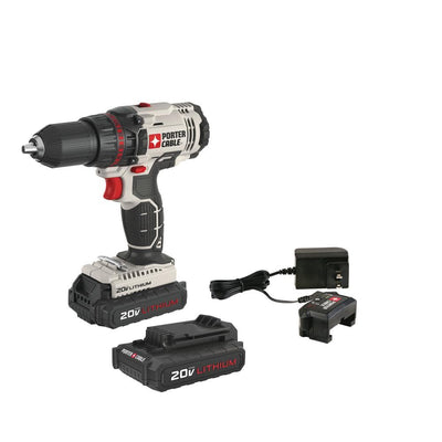 20-Volt MAX Lithium-Ion Cordless 1/2 in. Drill/Driver with 2 Batteries 1.3 Ah and Charger - Super Arbor