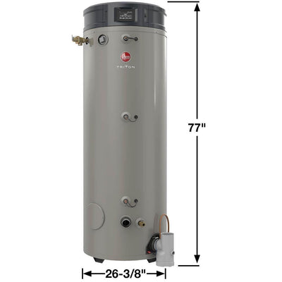 Commercial Triton Heavy Duty High Efficiency 100 Gal. 400K BTU ULN Natural Gas ASME Power Direct Vent Tank Water Heater - Super Arbor