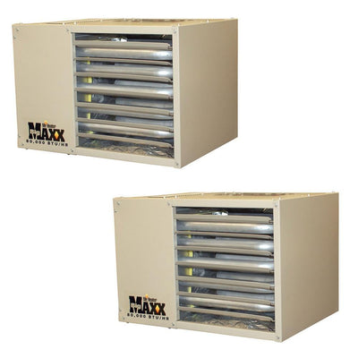 80,000 BTU Big Maxx Natural Gas Garage Convection Heater (2-Pack) - Super Arbor