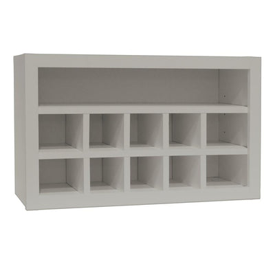 Shaker Assembled 30x18x12 in. Wall Flex Kitchen Cabinet with Shelves and Dividers in Dove Gray - Super Arbor
