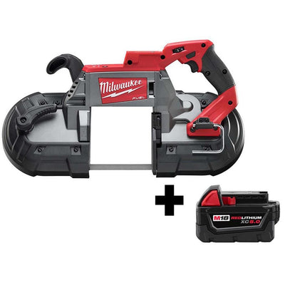 M18 FUEL 18-Volt Lithium-Ion Brushless Cordless Deep Cut Band Saw with Free M18 5.0Ah Battery - Super Arbor