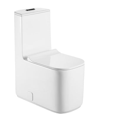 New Practical Double Flush 1 Piece 0.8 / 1.28 GPF White Double Pumping Square Toilet With Chair - Super Arbor