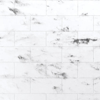 SaraMar 36 in. x 36 in. x 72 in. 3-Piece Easy Up Adhesive Alcove Shower Wall Surround in White Venito - Super Arbor