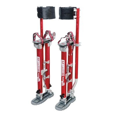 Buildman Grade 24 in. to 40 in. Adjustable Height Red Drywall Stilts - Super Arbor