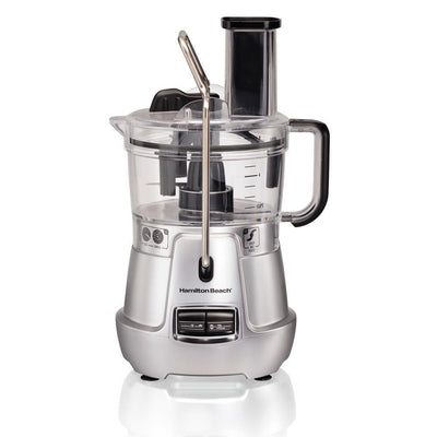 Stack & Snap 8-Cup 3-Speed Silver Food Processor with Built-in Bowl Scraper - Super Arbor