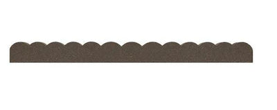 Multy Home 47 in. x 2 in. x 4 in. Earth Scalloped Rubber Garden Edging (Pack of 2) - Super Arbor