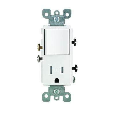 Leviton 
    Decora 15 Amp Tamper Resistant Combo Switch and Outlet, White - Super Arbor