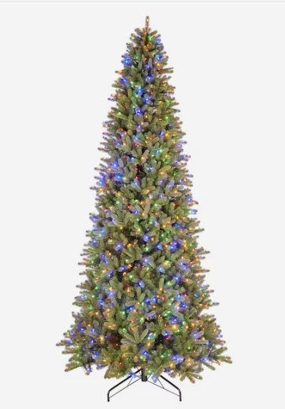 12-ft Douglas Fir Pre-lit Traditional Artificial Christmas Tree with 1150 Color Changing LED Lights - Super Arbor